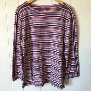 Talbots Striped Cotton Top Size XLP